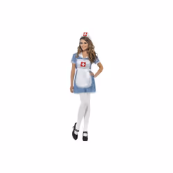 Smiffy's Women's Nurse Naughty Costume, Dress, Apron And Hat, Size: 12-14, - nurse naughty costume outfit fancy dress ladies ...
