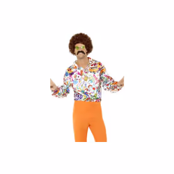 Smiffy's 44910m 60's Groovy Shirt (medium) -  mens fancy dress shirt 1960s hippy costume hippie groovy adult 70s 1970s smiffy ...
