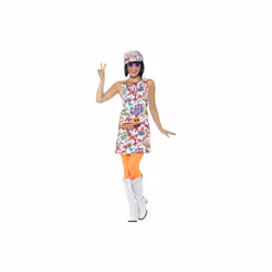 Smiffy's 44911l 60's Groovy Chick Costume (large) - groovy fancy dress costume 60s hippy ladies hippie 70s 1960s adult retro ...