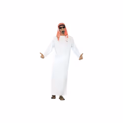 Smiffy's Adult Men's Arab Costume, Long Tunic And Headdress, Around The World, -
