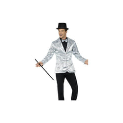 Smiffy's 21139l Sequin Men's Jacket (large) - Mens Fancy Dress Jazz Celebrity -  sequin jacket mens fancy dress jazz celebrity showtime silver adults