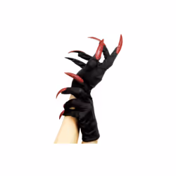 Smiffy's Gloves Halloween Red Nails -  halloween gloves fancy dress red black nails ladies accessory glitter devil long new w ...