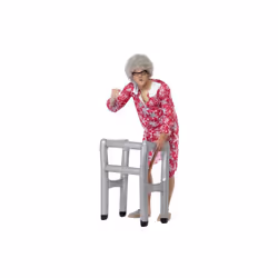 Silver Novelty Inflatable Zimmer Frame. - Frame Smiffys Fancy Dress - inflatable frame zimmer smiffys fancy dress