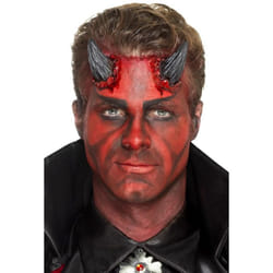 Latex Realistic Devil Horn Prosthetics, Black, with Adhesive