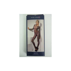Ladies Brown Leopard Print Bodysuit -  ladies fancy dress animal print catsuit body bodysuit sexy cheetah costume fever womens 614