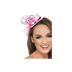 Smiffys Bride To Be Hat, White, With Hairclip And Veil - Hat Hen Night Party -  hat hen bride night party fancy dress white ladies womens mini