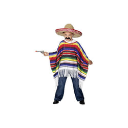 Multi-coloured Children's Poncho -  poncho mexican fancy dress boys kids costume childrens size bandit girls smiffys one