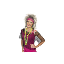 Black Women's 80's String Vest -  80s black smiffys string vest fancy dress female costume ladies top hen