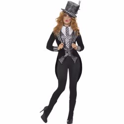 Deluxe Dark Mad Miss Hatter Costume | Halloween - Extra Large