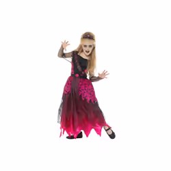 Smiffy's 48136s Deluxe Gothic Prom Queen Costume (small) -  girls deluxe halloween pink black prom queen dress costume tiara  ...