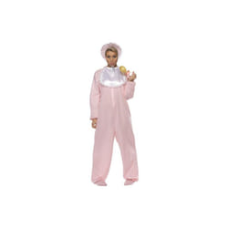 Smiffy's Women's Baby Romper Costume, Jumpsuit With Bonnet And Bib, Funny Side, -