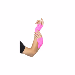 Smiffy's 45149 80's Fingerless Lace Gloves (one Size) - 80s fingerless lace gloves neon ladies adults 1980s disco fancy dres ...