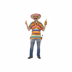 Men's Tequila Shooter Guy Costume -  costume tequila shooter mens fancy dress guy mexican poncho smiffys bandoliers belt outf ...