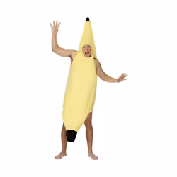 Smiffy's Adult Unisex Banana Costume, Jumpsuit, Funny, One Size