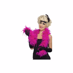 150cm Fuchsia Feather Boa - Pink 20s Fancy Dress Flapper Hen Party Accessory - boa feather pink 20s fancy dress flapper hen ...