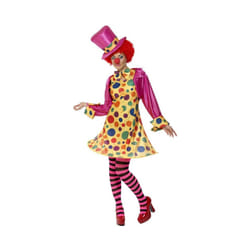 Clown Lady Fancy Dress Costume Ladies Womens Female Circus Outfit - M