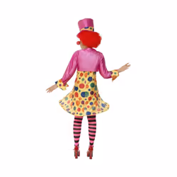 Clown Lady Fancy Dress Costume Ladies Womens Female Circus Outfit - M