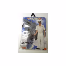 Top Gun Captain Costume, White, With Shirt, Trousers & Hat - top gun costume fancy dress captain mens outfit licensed