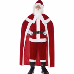 Deluxe Santa Claus Costume with Trousers,Christmas Adult Fancy Dress,XL