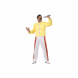 Smiffys Queen Freddie Mercury Costume - Freddie Mercury - Large - fancy dress star mens costume queen freddie mercury 80s ro ...