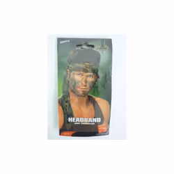 Army Headband, Camouflage, 150cm x 4cm - army headband fancy dress camouflage smiffys unisex soldier accessory military