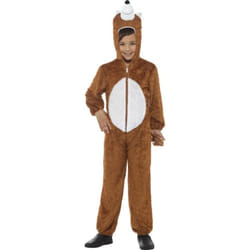 Fox Costume, Brown, with Hooded Jumpsuit
