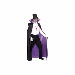 Adult's Count Dracula Reversible Cape -  cape purple fancy dress halloween black count reversible vampire mens dracula smiffy ...