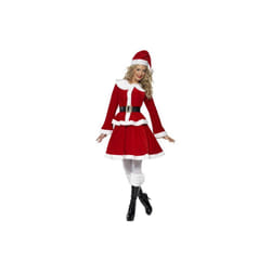 Women's Miss Santa Costume -  miss santa costume christmas fancy dress womens ladies muff xmas outfit smiffys
