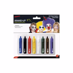 Smiffy's Retractable Crayon Make-up Sticks - Pack Of 8 - Make Up Fancy Dress - make up sticks fancy dress crayon face access ...