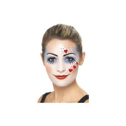 Smiffy's Clown Make-up Kit With Facepaint, Nose Crayons And Sponge - Make Up -  clown kit make up face halloween fancy dress smiffys paint nose