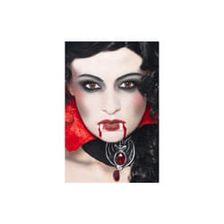 Smiffy's Vampire Make-up Set With Fangs Sponge - Halloween Make Up Fancy Dress -  vampire set halloween fangs make up fancy dress face makeup costume