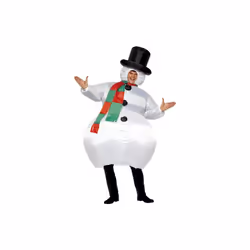 Smiffy's Adult Unisex Inflatable Snowman Costume, Bodysuit, Hat, Scarf And Self -  costume inflatable snowman christmas fancy ...