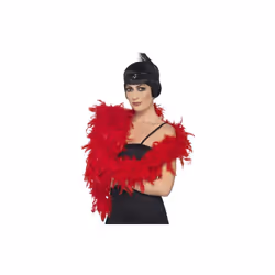 Smiffy's 80 G Boa Deluxe - Red - Feather Costume 80 Fancy Dress Accessory - boa feather red costume 80g fancy dress accessor ...