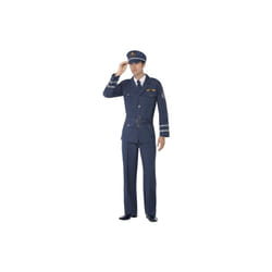 Smiffy's Adult Men's WW2 Air Force Captain Costume, Trousers, Jacket, Hat And -  costume mens ww2 air force captain fancy dress 1940s uniform adult