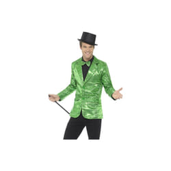 Smiffy's 43134m Sequin Men's Jacket (medium) - Mens Fancy Dress Adults Costume -  sequin jacket mens fancy dress adults costume green cabaret