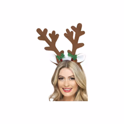 Adults Reindeer Antlers - reindeer antlers adult unisex smiffys fancy dress costume accessory brown