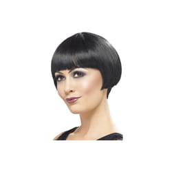 Smiffy's 20's Flapper Bob Wig - Black -  wig bob flapper black 1920s fancy dress ladies short smiffys accessory womens