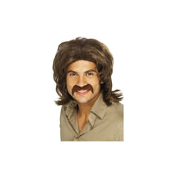 Smiffys Male 70s Retro Wig - Brown -  wig 70s retro brown fancy dress smiffys mens 1970s disco