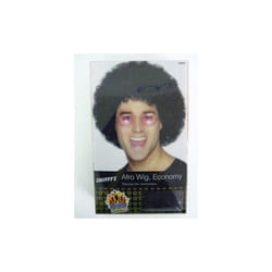 Black Unisex Curly Afro Wig -  wig afro black fancy dress disco smiffys 70s 1970s economy