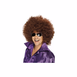 Smiffy's Adult One Size -  afro wig brown fancy dress disco mega huge 1970s smiffys