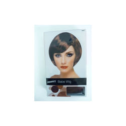 Brown Ladies Bob Wig With Side Fringe -  wig bob fancy dress short babe ladies brown costume fringe accessory smiffys