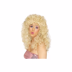 Smiffy's Boogie Babe Wig - wig boogie babe fancy dress blonde ladies 80s curly long smiffys 70s costume accessory