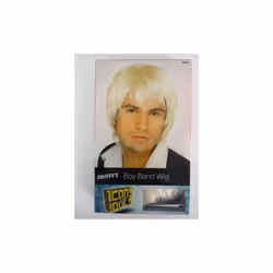 80's Blonde Mens Boy Band Wig -  wig boy band blonde smiffys fancy dress accessory mens costume short