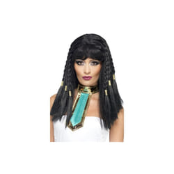 Smiffy's Cleopatra Wig With Gold Trim - Black