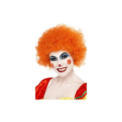 Smiffys Crazy Clown Wig - Orange -  wig clown orange fancy dress afro crazy unisex smiffys curly costume disco 70s party accessory
