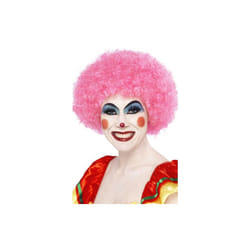 Smiffys Crazy Clown Wig - Pink -  wig clown pink afro fancy dress crazy unisex smiffys 70s funky party