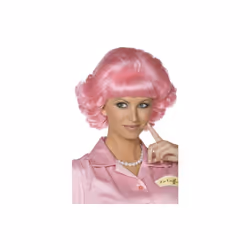 Smiffy's Frenchy Wig - Pink -  wig frenchy pink fancy dress grease smiffys ladies 1950s