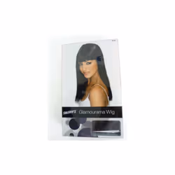 Adult's Black Long Wig - wig glamourama black long fancy dress ladies straight smiffys fringe