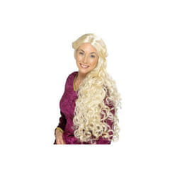 Long Blonde Ladies Renaissance Wig With Centre Parting - Smiffys Skin -  wig blonde long smiffys renaissance skin parting