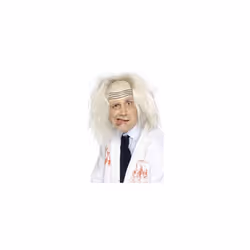 Madman Wig, Grey, With Bald Top -  wig madman fancy dress mens scientist smiffys costume grey accessory halloween